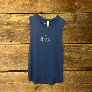 Blue OTF Muscle Tank (Bella Canva)
